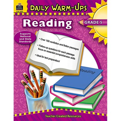 Teacher Created Resources Daily Warm Ups: Reading, Grade 5