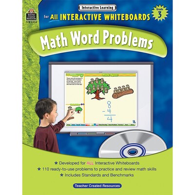 Teacher Created Resources Interactive Learning: Math Word Problems Book, Grade 3
