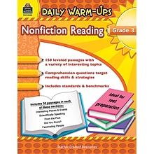 Teacher Created Resources Daily Warm-Ups Nonfiction Reading Activity Book, Grade 3