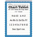 Top Notch Teacher Products Chart Tablet, 24 x 32, 1.5 Ruled Writing Paper, Blue Polka Dot, 25 Sheets (TOP3846)