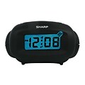 MZB SPC500 Sharp 1/2 LCD Digital Alarm Clock, Black