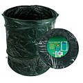 Stalwart Plastic Pop-Up Trash Can with Lid, Green