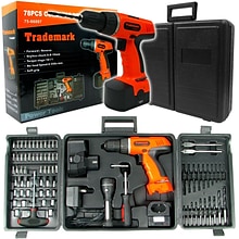 Stalwart 78-Piece 18 V Cordless Drill Set, 0.8 - 10mm (Dia) Capacity (844296060306)