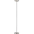 Adesso® Mars 71H Satin Steel LED Combo Torchiere Floor Lamp with Bowl Shade (5135-22)