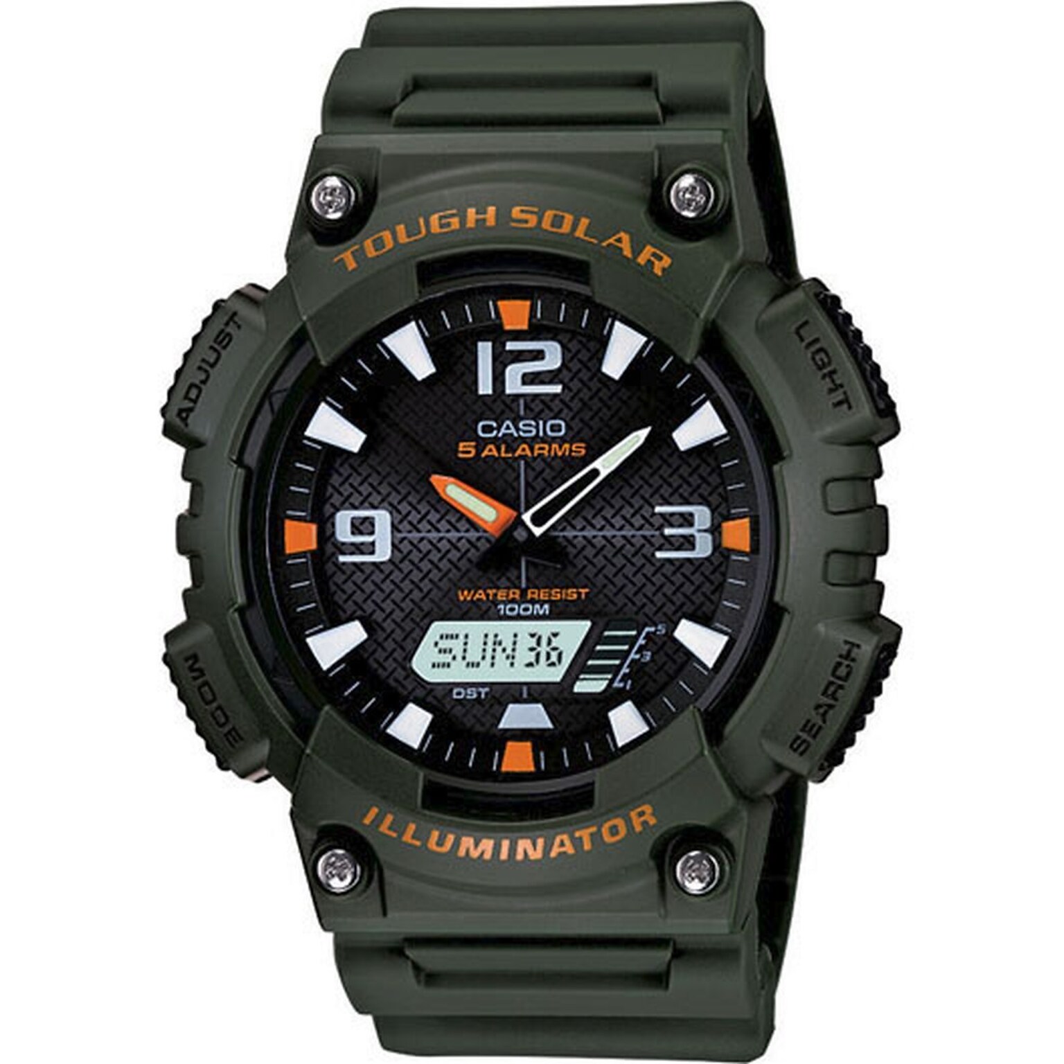 Casio® AQS810W-3AV Mens Analog/Digital Sports Chronograph Wrist Watch, Green