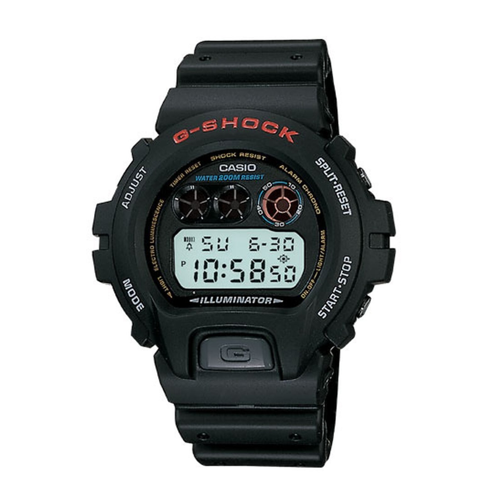 Casio® DW6900-1V G-Shock Mens Digital Countdown Alarm Sport Wrist Watch, Black