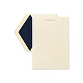 Crane & Co™ Hand Engraved Ecruwhite Half Sheet With Envelope, Tailored Ornament Gold