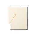 Crane & Co™ Lithographed Ecruwhite Half Sheet With Envelope, Regent Blue Bordered