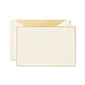 Crane & Co™ Ecruwhite Correspondence Card With Envelope, Gold Bordered