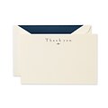 Crane & Co™ Ecru Thank You Card With Envelope, Navy Blue