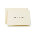 Crane & Co™ Hand Engraved Ecru Thank You Note With Envelope, Black