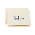 Crane & Co™ Ecru Thank You Note With Envelope, Navy Blue