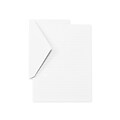 Crane & Co™ Ruled Pearl White Half Sheet With Envelope, Grey