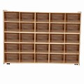 Wood Designs Contender Assembled 25 Tray Storage W/25 Translucent Trays and Casters, Baltic Birch