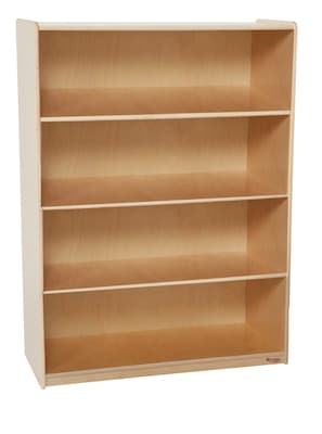 Wood Designs Storage 48(H) Fully Assembled Plywood X-Deep Bookshelf, Birch