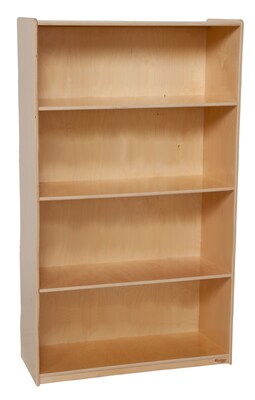 Wood Designs Storage 60(H) Fully Assembled Plywood X-Deep Bookshelf, Birch