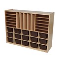 Wood Designs Multi-Storage With 15 Brown Trays, Birch