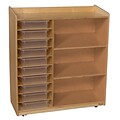 Wood Designs Sensorial Discovery Shelving With Translucent Trays, Birch