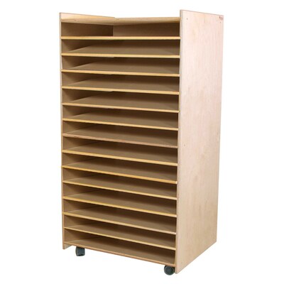 Wood Designs Puzzle and Paper Storage Center; Natural