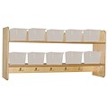 Wood Designs Wall Locker and Storage With 10 Translucent Trays, Birch