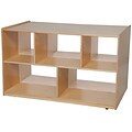 Wood Designs Storage 30H Double Storage Island With Acrylic, Birch