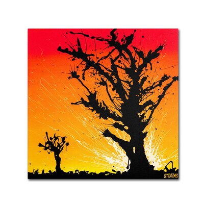 Trademark Fine Art 14 x 14 Wooden Frame Joshua Sunburst Artwork