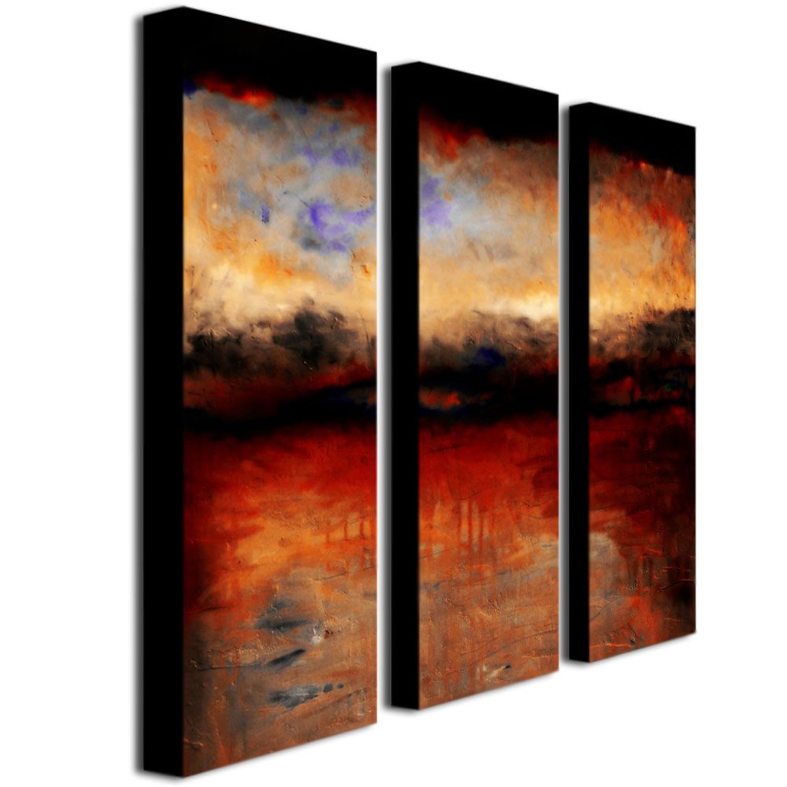 Trademark Fine Art 32 x 10 Canvas Wall Art, Set/3