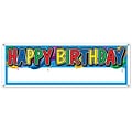 Beistle 5 x 21 Happy Birthday Blank Sign Banner; 3/Pack