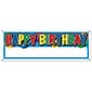 Beistle 5' x 21" Happy Birthday Blank Sign Banner; 3/Pack