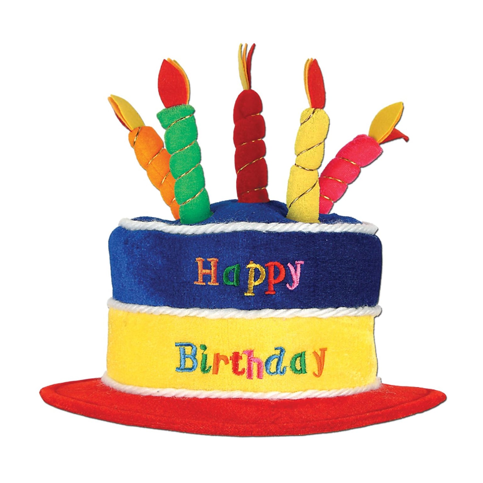 Beistle Plush Birthday Cake Hat, 2/Pack