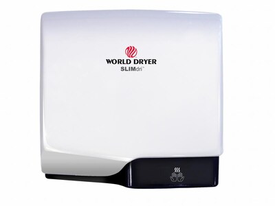 World Dryer® SLIMdri™ 110 - 240 V Surface-Mounted Automatic Hand Dryer, White