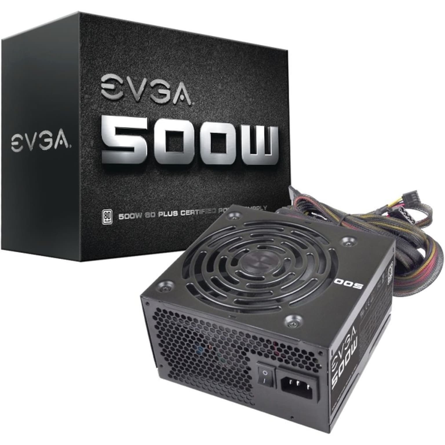 EVGA 100-W1-0500-KR 80 Plus ATX12V Power Supply, 500 W