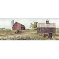 Inspired By Color™ Country & Lodge Tractor/Barn Border, Green With Red/Pink