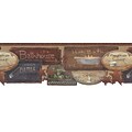 Inspired By Color™ Country & Lodge Bath Signs Border, Burgundy