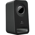 Logitech® 20 W Multimedia 2.0 Speaker System; Midnight Black