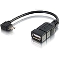 C2G® 6 Mobile Device USB Micro B Male to USB Female Device OTG Adapter Cable; Black