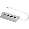 Sabrent 4-Ports Aluminum USB 2.0 Hub For Mac; Silver