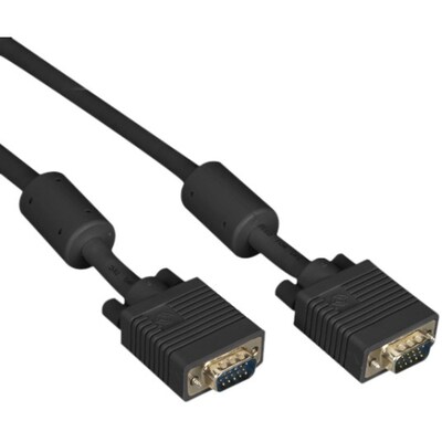 Black Box® 10' VGA to VGA M/M Video Cable With Ferrite Core; Black