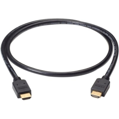 Black Box® 6.5' Premium HDMI to HDMI Male/Male High Speed Cable With Ethernet; Black