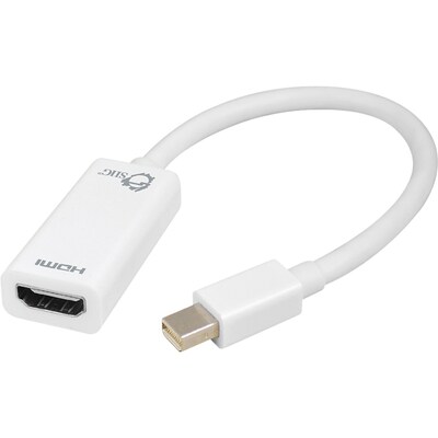 Siig® 8.85 Mini DisplayPort to HDMI Male/Female Adapter Converter; White