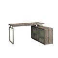 Monarch Specialties Inc. Corner Desk, Dark Taupe (I 7335)