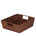 Honey-Can-Do Woven Iron & Polypropylene Tray Shelf, Brown