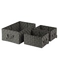 Honey-Can-Do General Purpose Organizer Kit with Handles Woven Fabric Basket, Salt and Pepper, 3 Baskets/Pack, 1/Pack (OFC-03698)