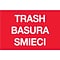 Tape Logic 2 x 3 TRASH/BASURA/SMIECI Inventory Label, Red, 500/Roll