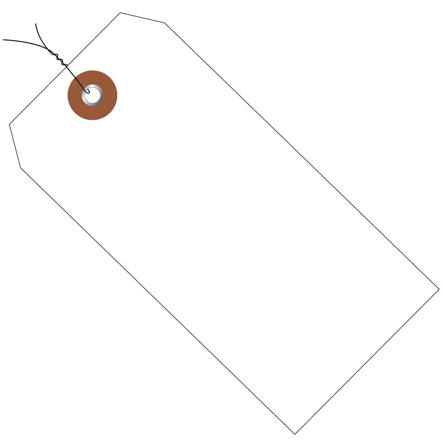Box Partners Shipping Tags, 6 1/4 x 3 1/8, Pre-Wired, White (G26057W)