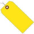 Partners Brand Box Pre-Wired Plastic Shipping Tags, #5, 4 3/4 x 2 3/8, Yellow, 100/Carton (G26052W