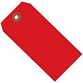 BOX 4 3/4 x 2 3/8 #5 Plastic Shipping Tags, Red