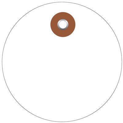 BOX 2 Plastic Circle Tags, White