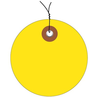 Partners Brand Tags x, Yellow, 100/Carton (G26066W)