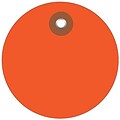 BOX 2 Plastic Circle Tags, Orange